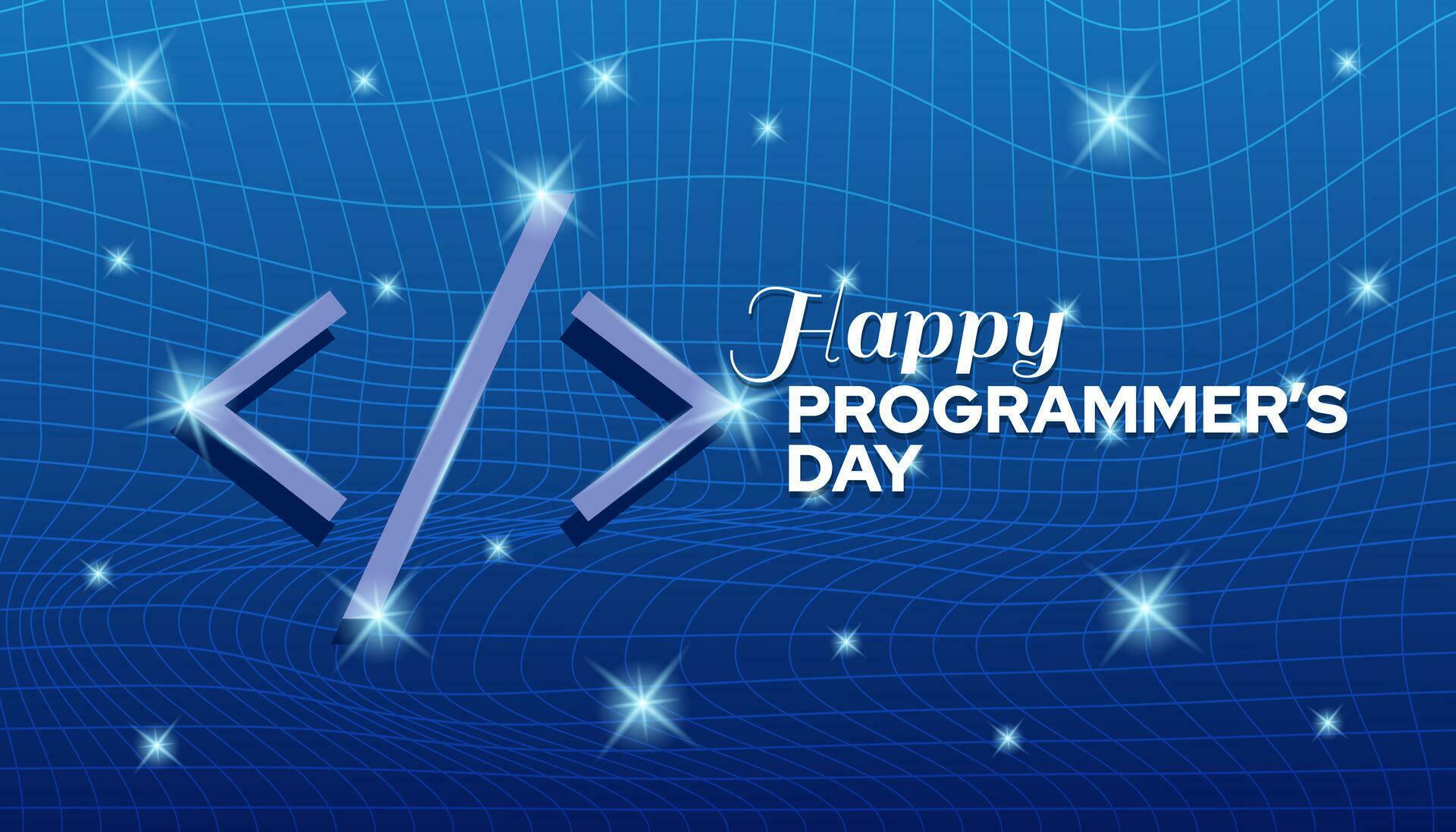 Illustration vector design for programmers day. happy programmers day