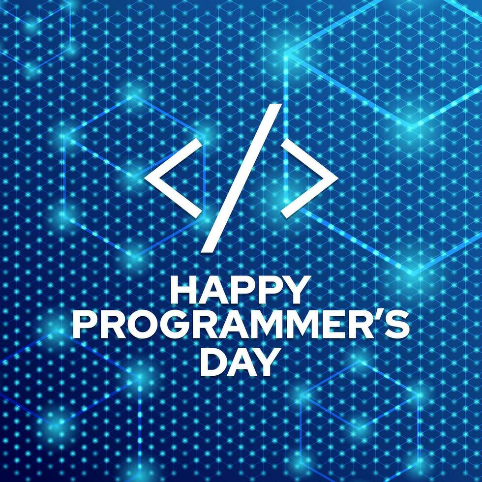 Illustration vector design for programmers day. happy programmers day