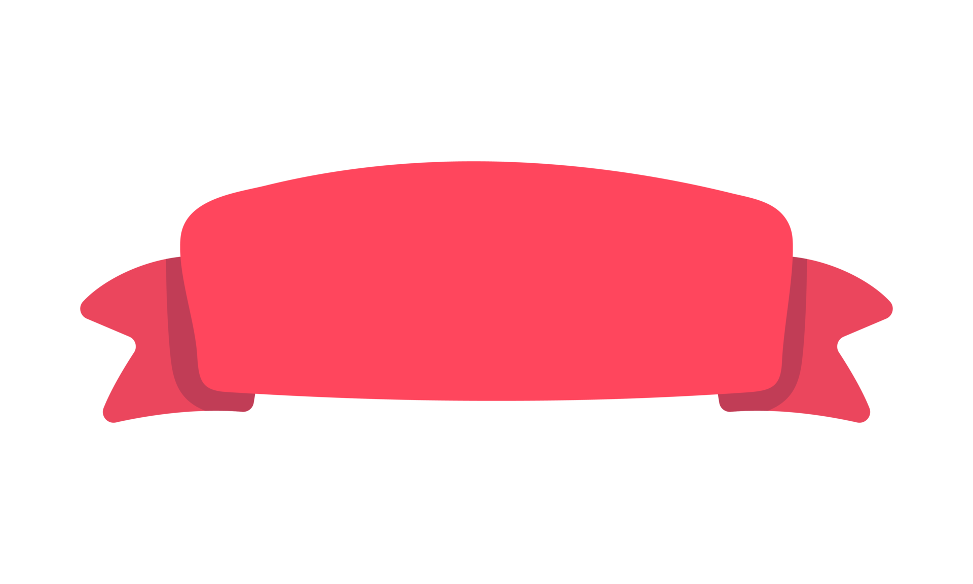 ribbon banner red fluttering for decorating a cute text frame 27786486 PNG