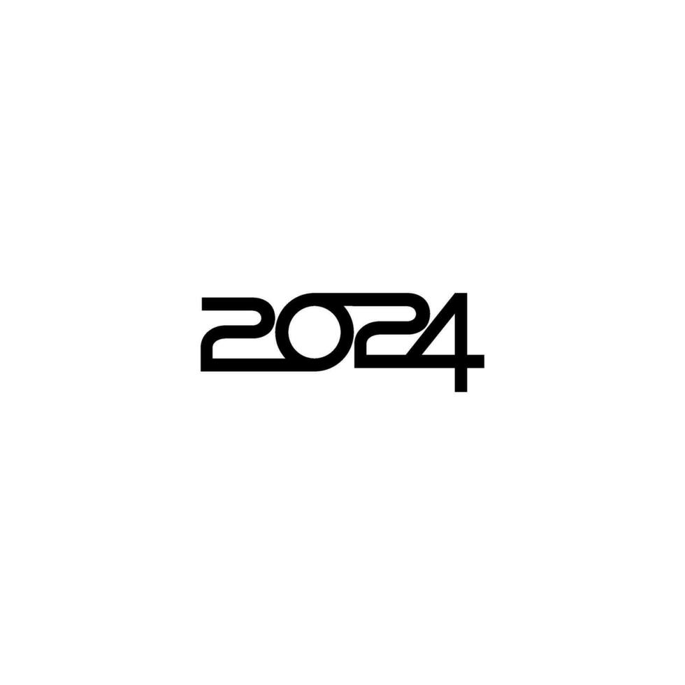 New Year 2024 Design Illustration, flat, simple, memorable and eye catching, can use for Calendar Design, Website, News, Content, Infographic or Graphic Design Element. Vector Illustration