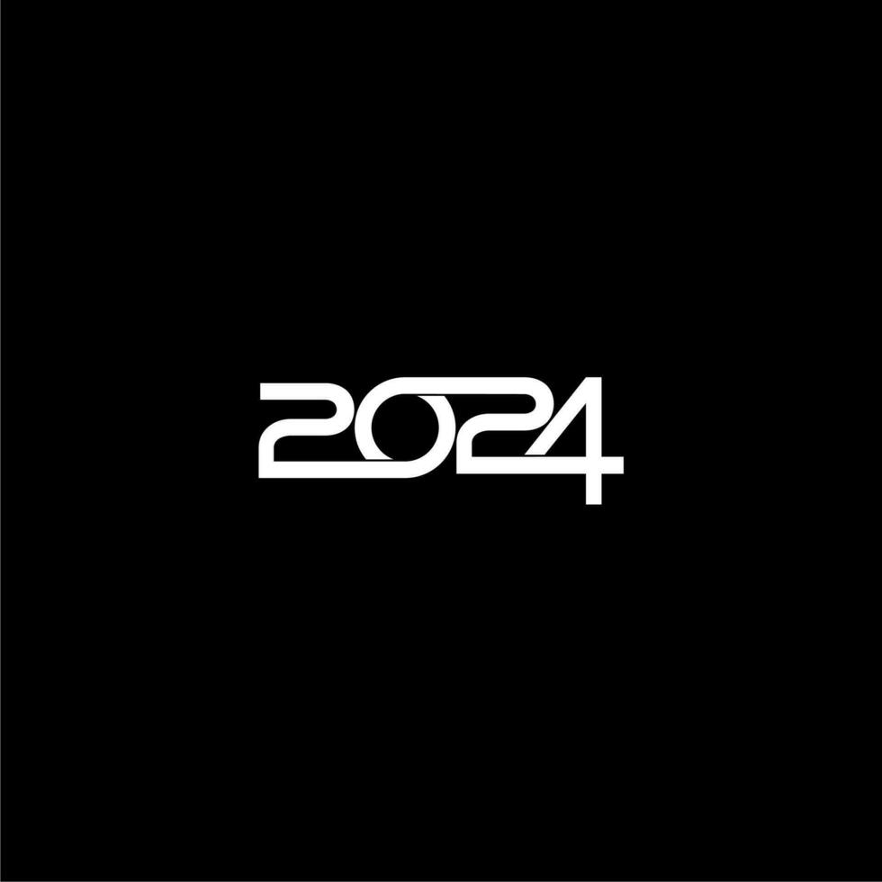 New Year 2024 Design Illustration, flat, simple, memorable and eye catching, can use for Calendar Design, Website, News, Content, Infographic or Graphic Design Element. Vector Illustration