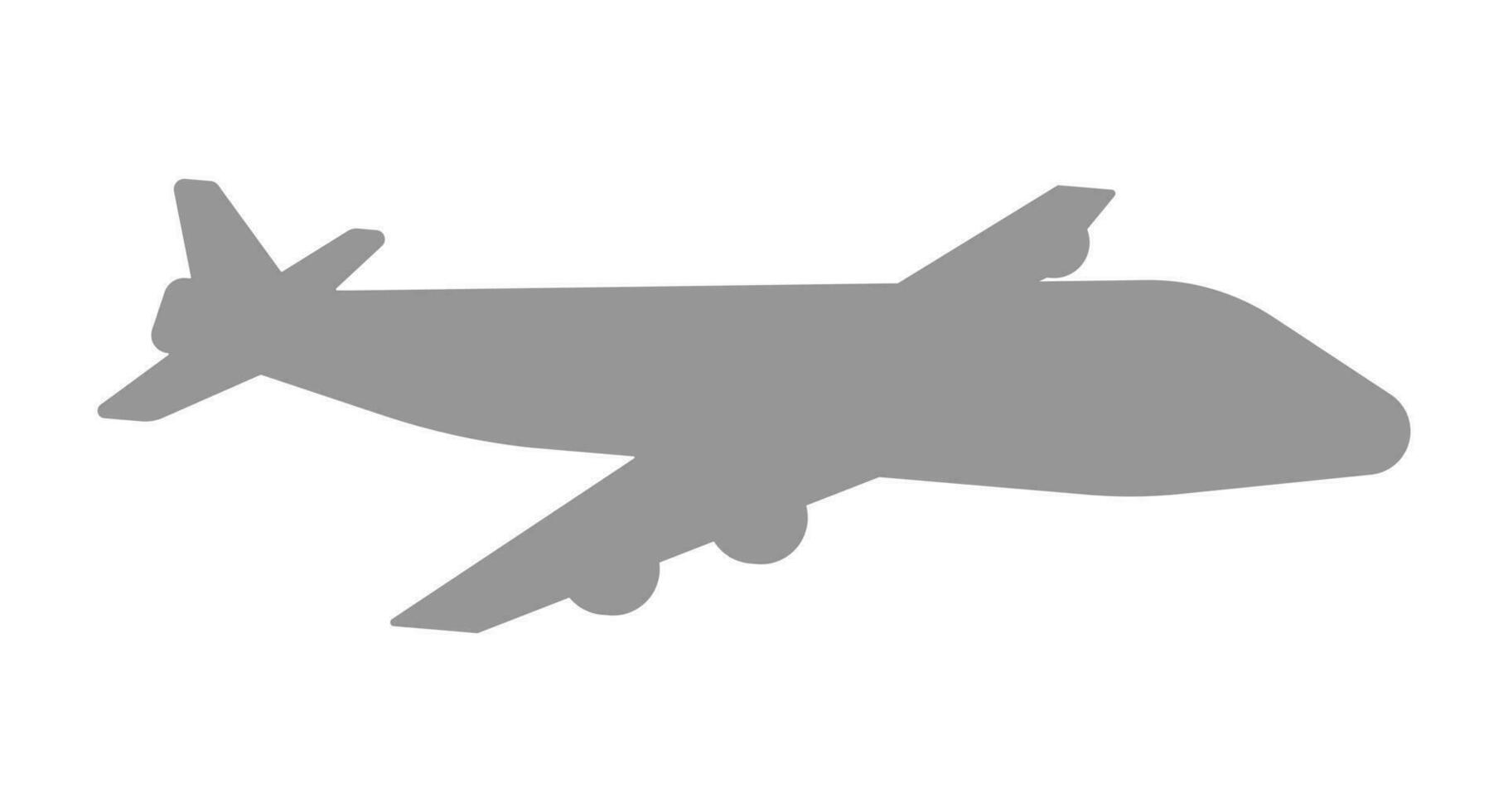 avión sombra plano monocromo aislado vector objeto. volador avión sombra. editable negro y blanco línea Arte dibujo. sencillo contorno Mancha ilustración para web gráfico diseño