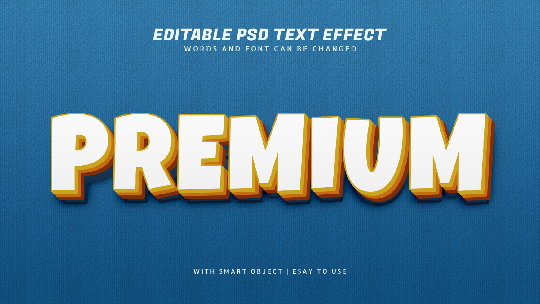 Premium 3d text effect editable psd