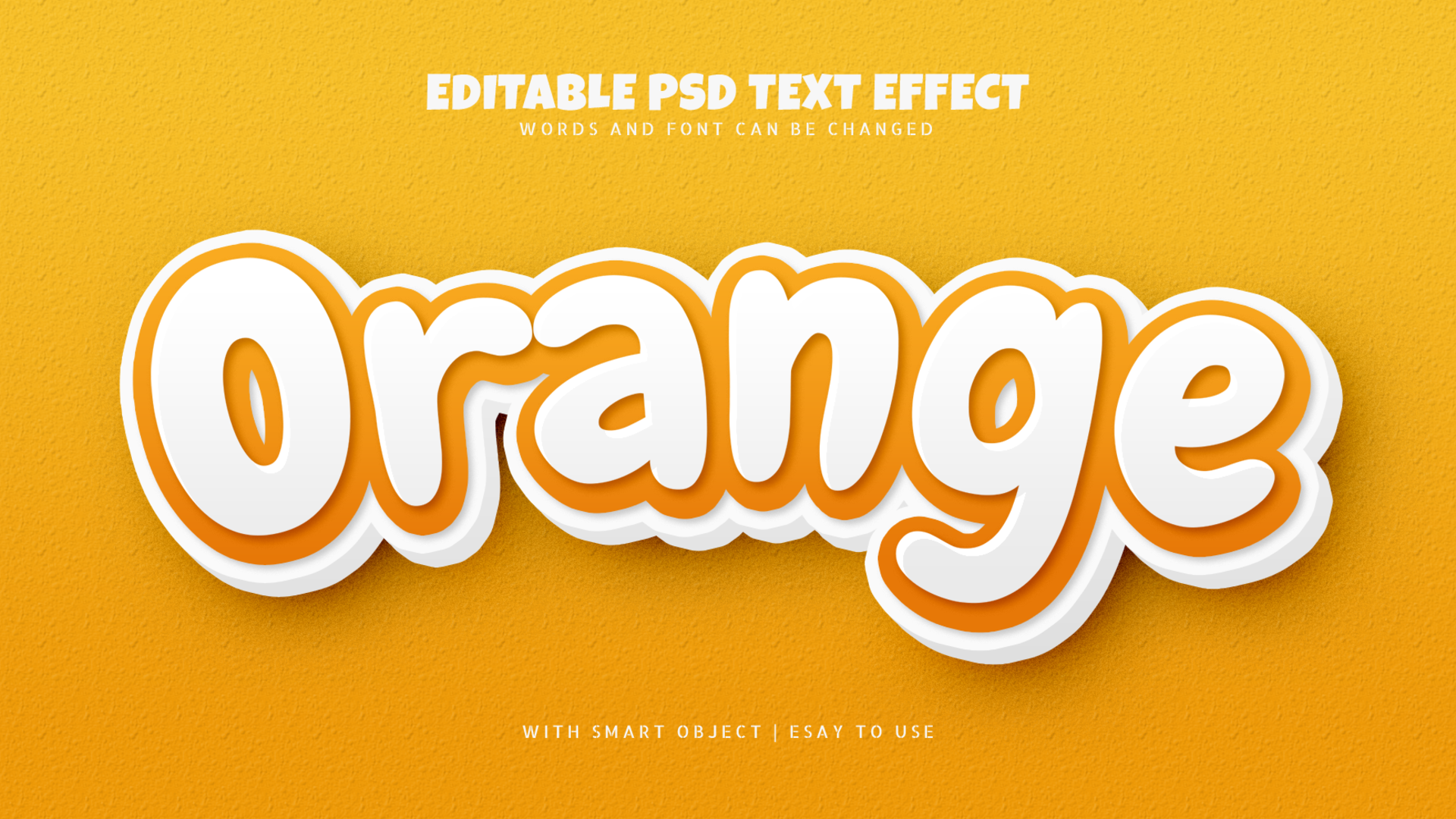 Orange text effect editable 27787071 PSD