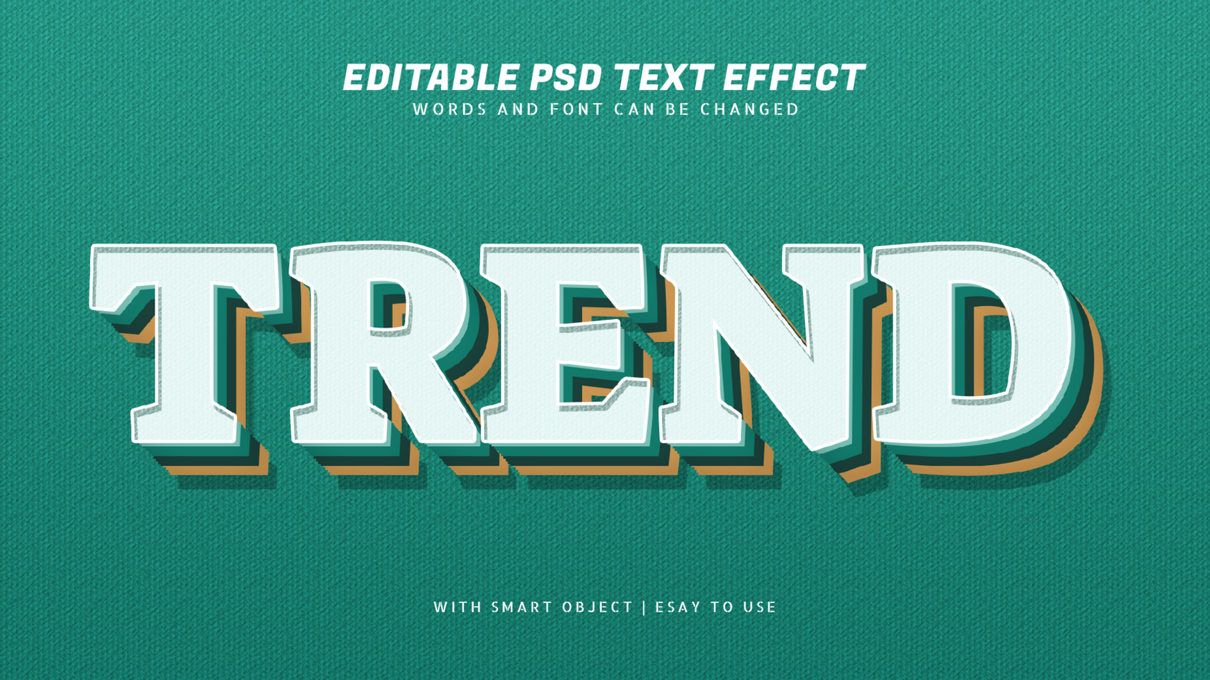 Trend 3d vintage style text effect psd