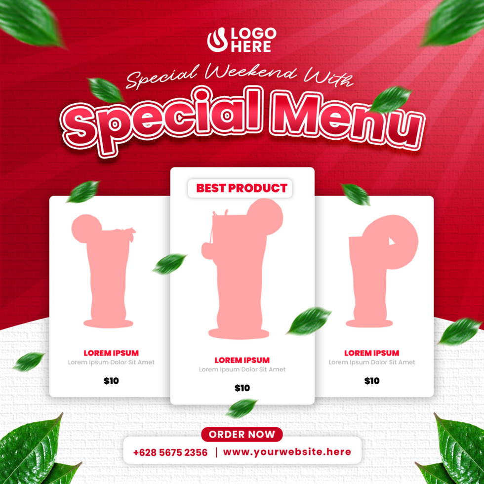 Fresh sweet juice drink menu promotion social media story banner with PSD mockup