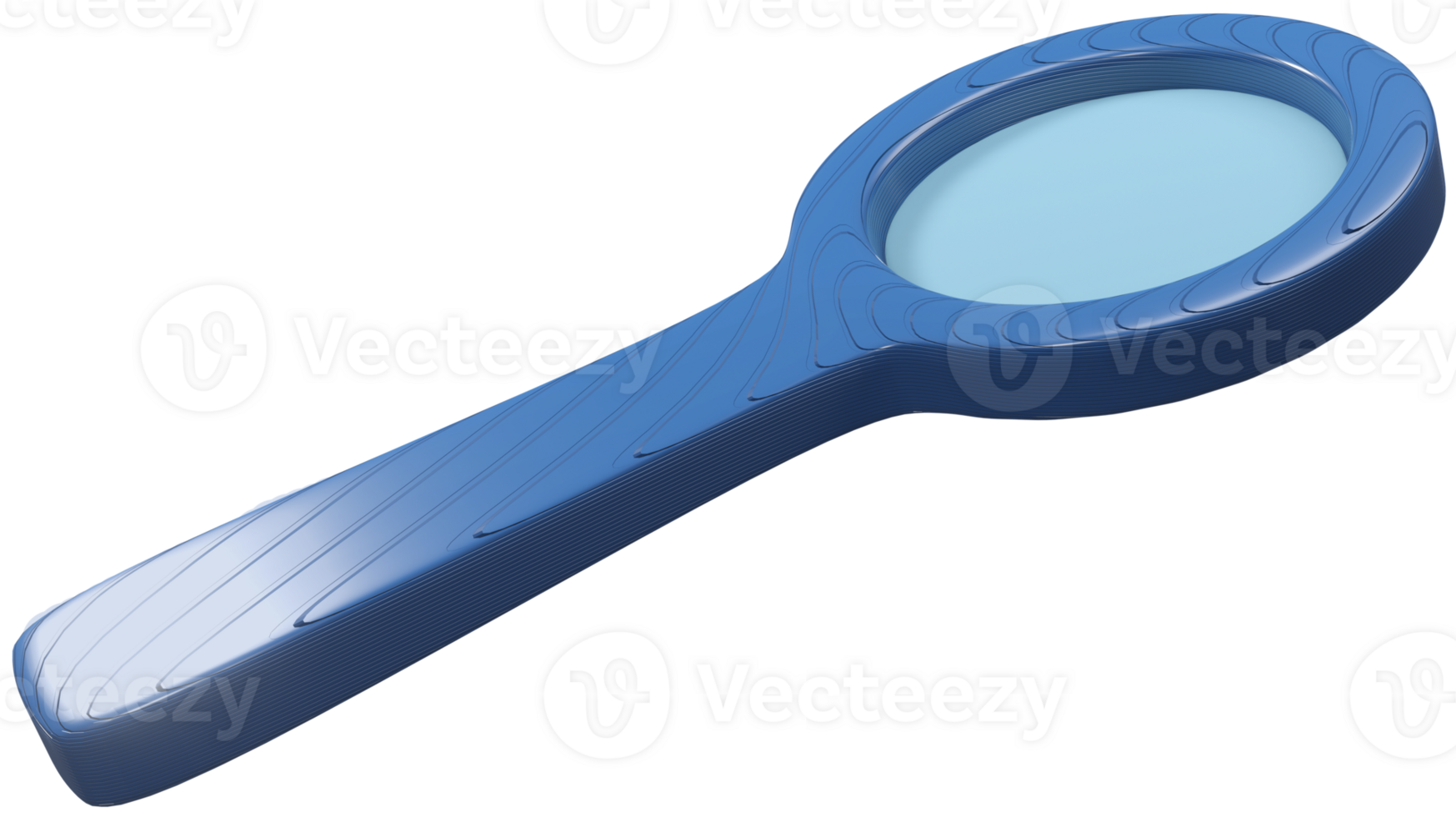 3d ilustración representación medición dispositivo aumentador vaso o lupa en un transparente antecedentes png