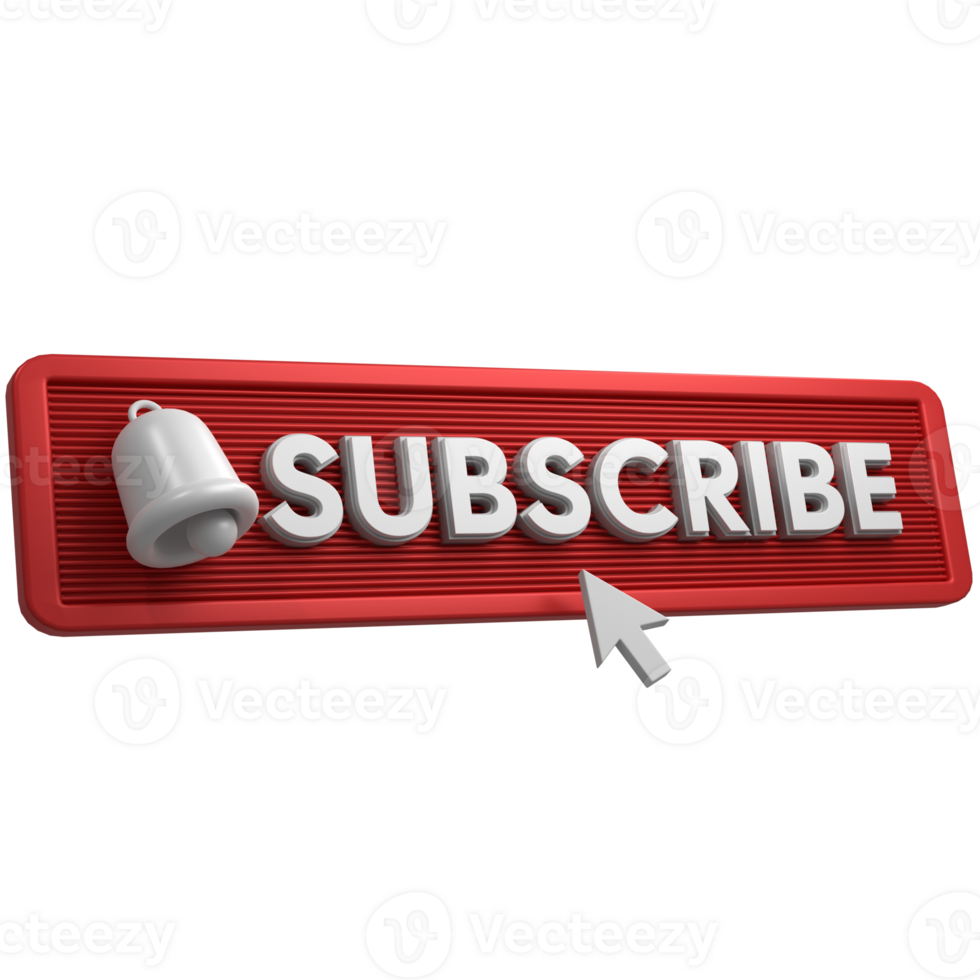 3d subscription label with high quality render image png