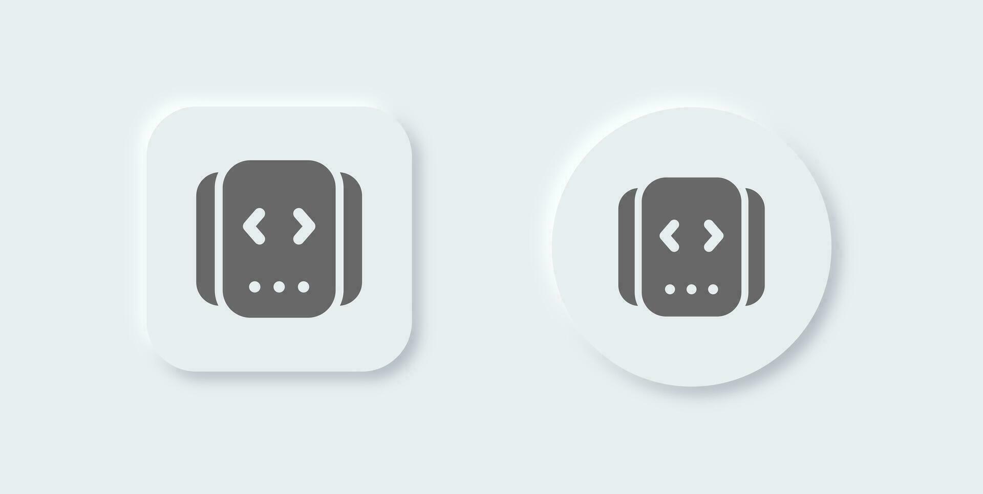 Slider solid icon in neomorphic design style. Bar control signs vector illustration.