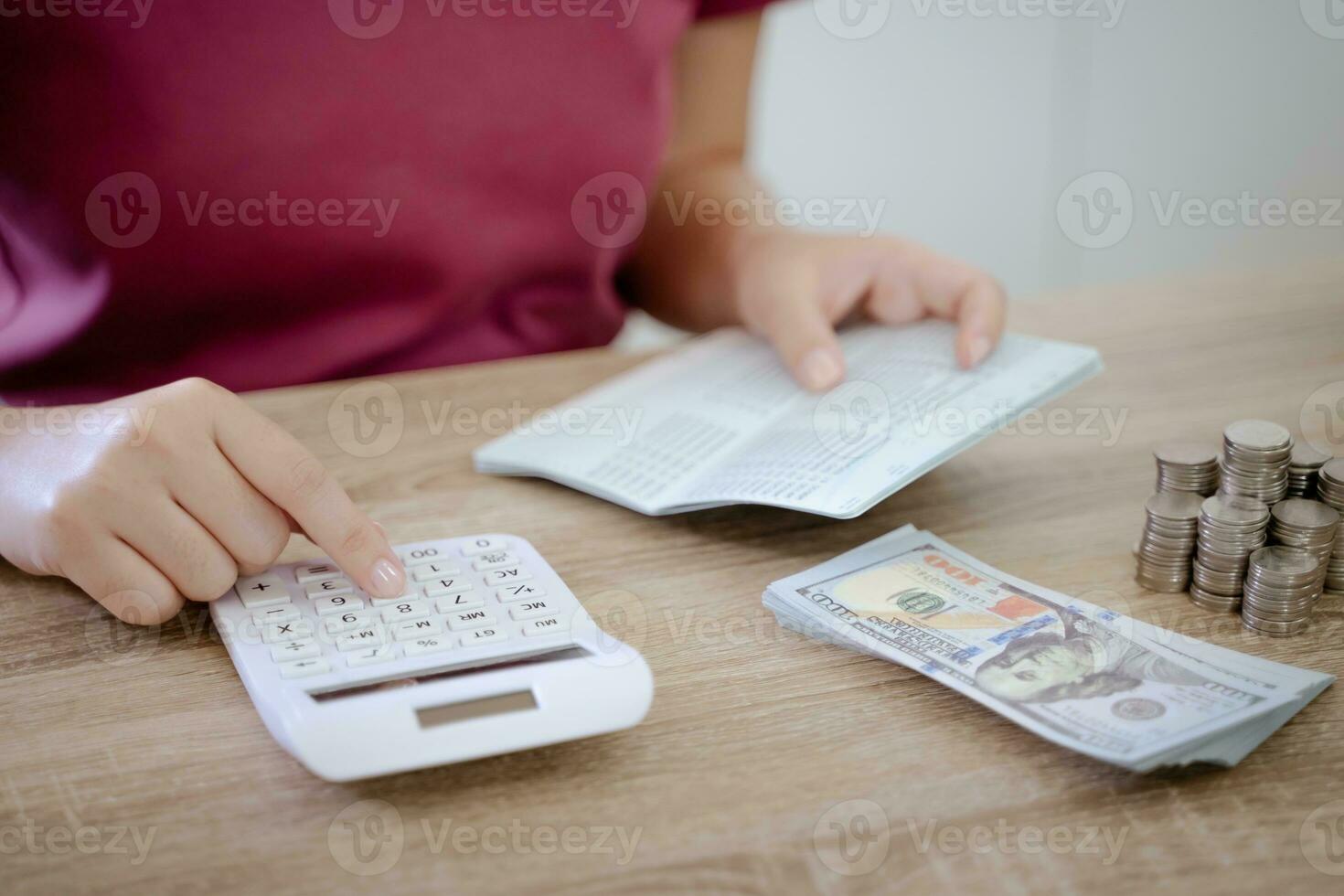 Female hand stack coins growing business. Saving money financial or loan for prepare in future financial insurance concept photo