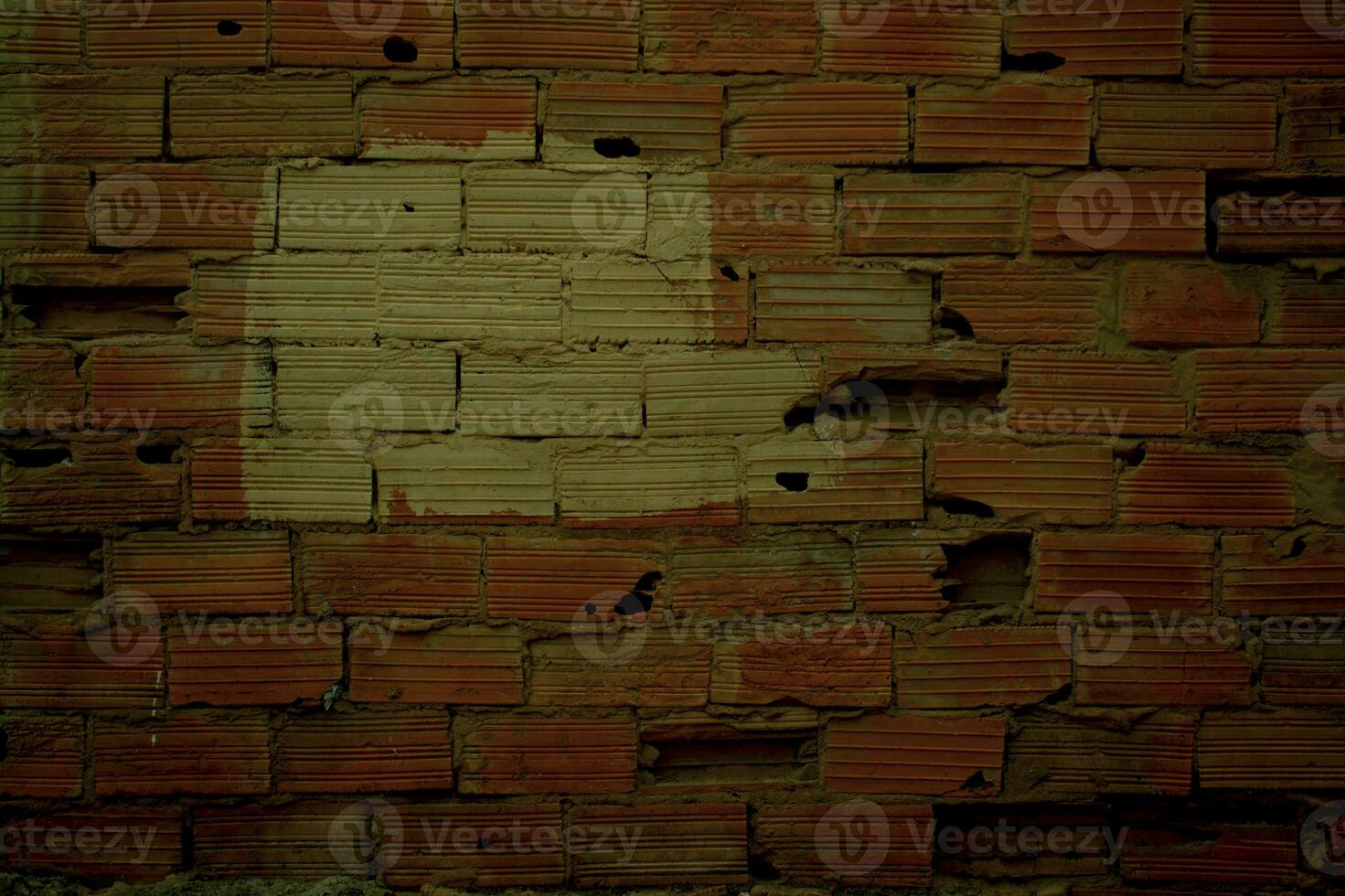 Old dark grunge brick wall background texture photo