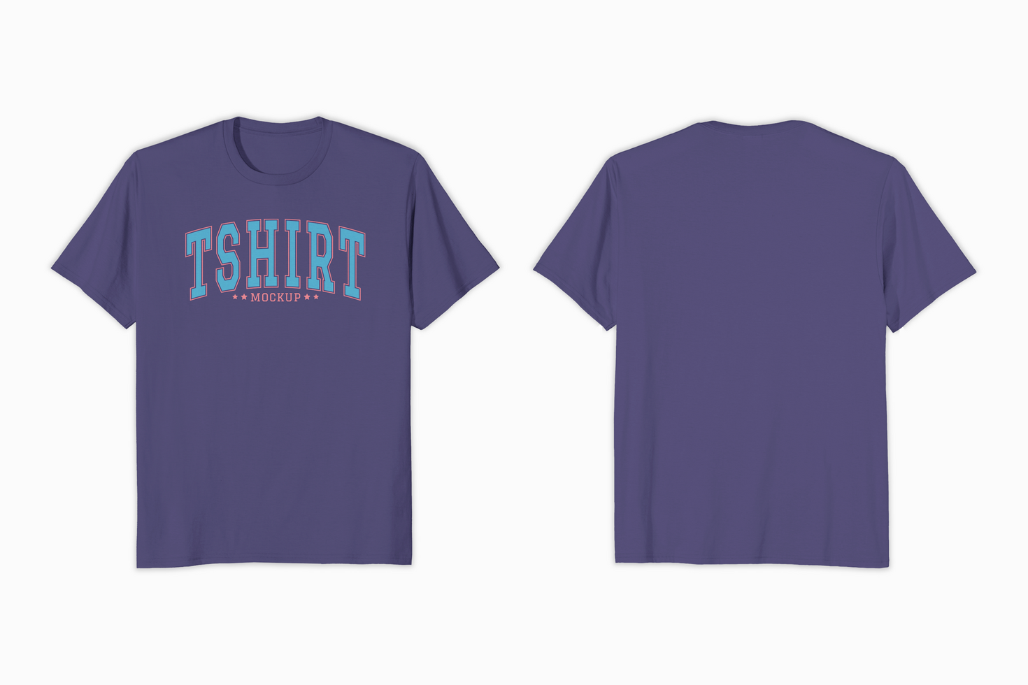 unisex marine klassiek t-shirt mockup kort mouwen voorkant en terug geïsoleerd achtergrond psd