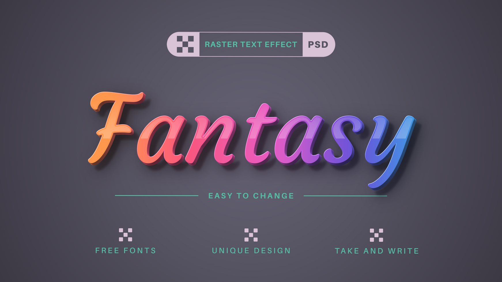 Rainbow - Editable Text Effect, Font Style psd