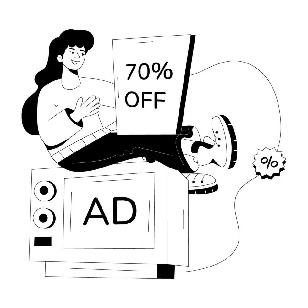 Trendy Sale Ad vector