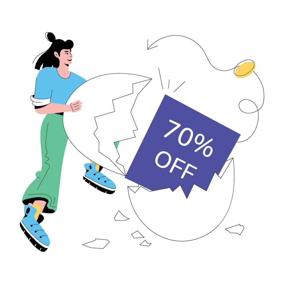 Trendy Big Discount vector