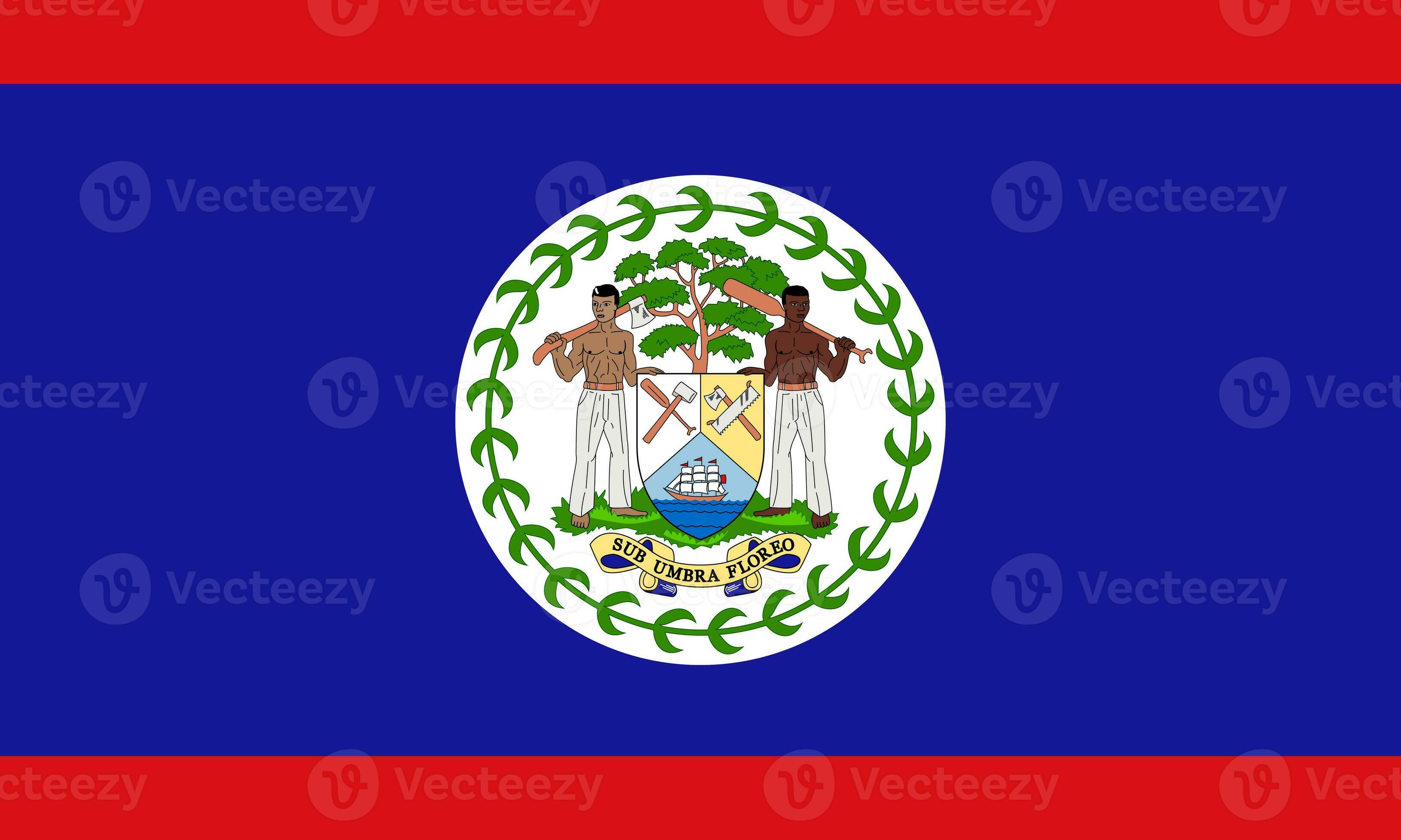 the-official-current-flag-and-coat-of-arms-of-belize-state-flag-of