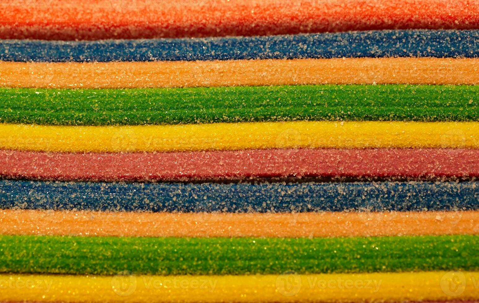 Colorful candies in rows photo