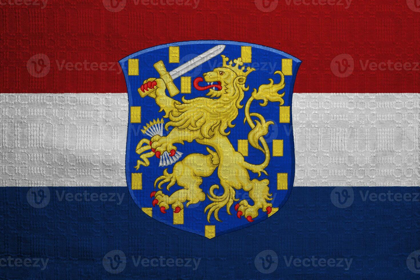 Flag and coat of arms of Caribbean Netherlands on a textured background. Concept collage. photo
