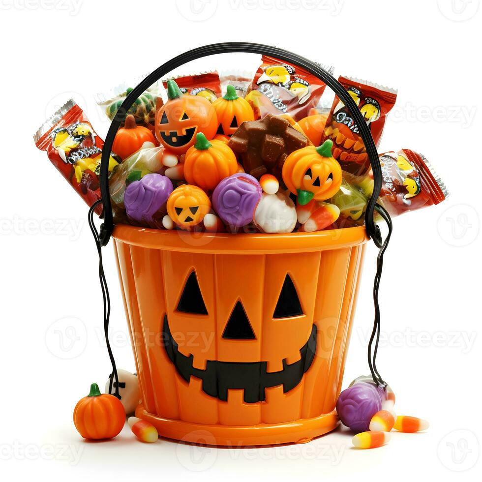 halloween candy bucket ai generated photo