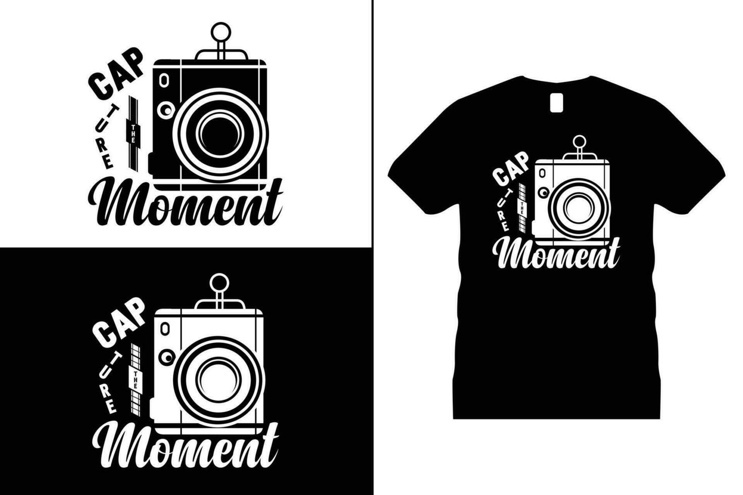 Photographer or Camera Tshirt design vector. Use for TShirt, mugs