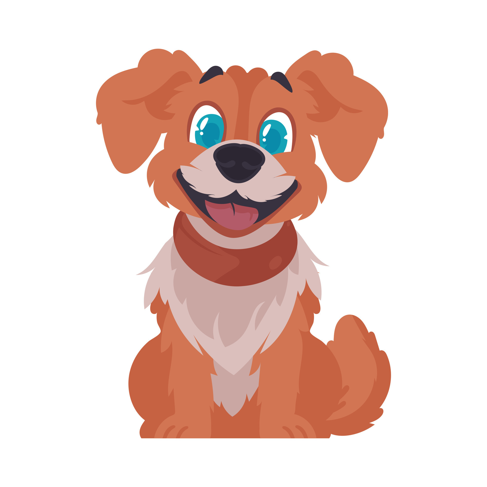 Funny red dog. Smiling dog. Cartoon style, vector illustration 27789416