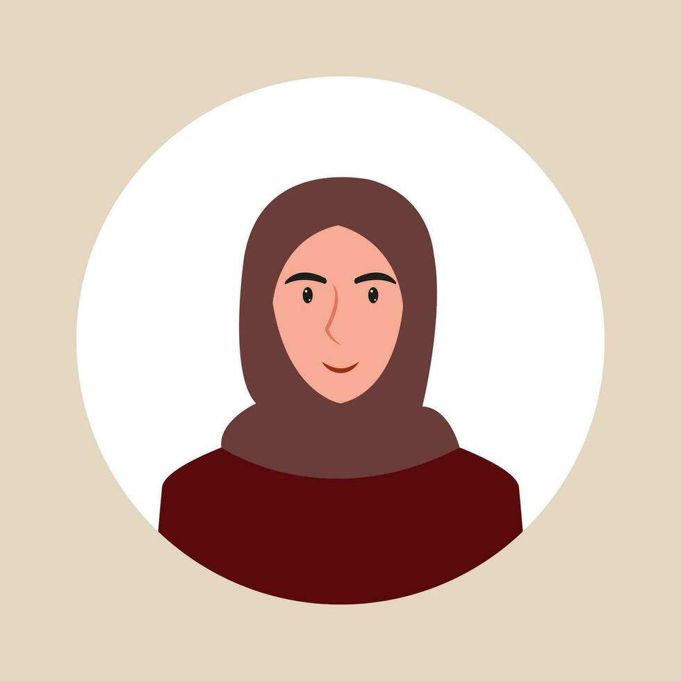 Circle the avatar with the portrait women of various races and hairstyles. Collection of user profiles. Round icon with happy smiling human. Colorful flat vector illustration.