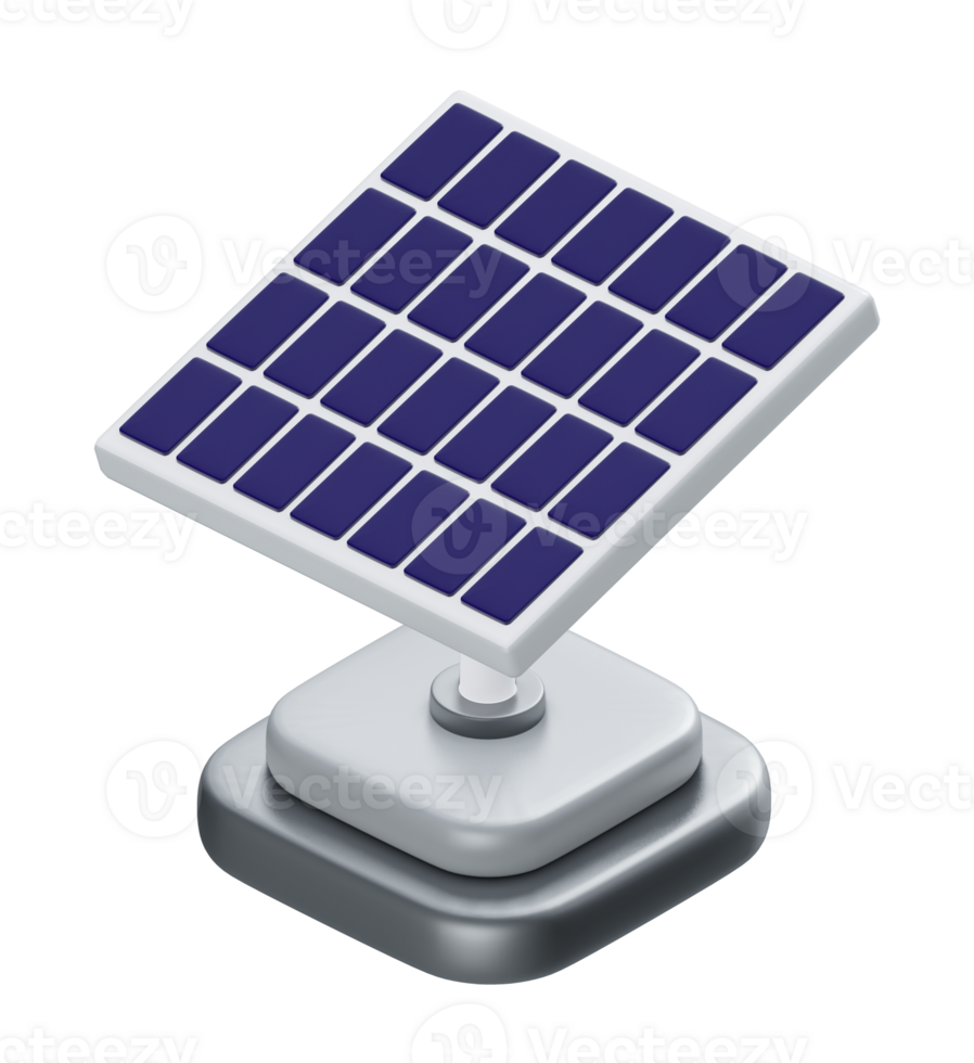 Solar panel icon 3d illustration png