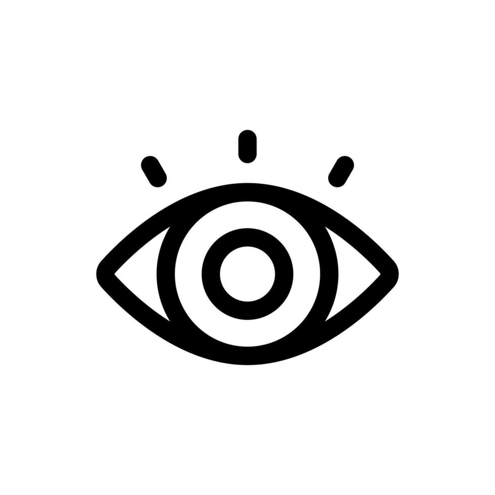 Simple Vision icon. The icon can be used for websites, print templates, presentation templates, illustrations, etc vector