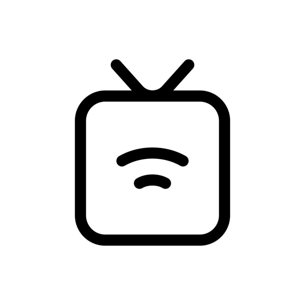 sencillo inteligente televisión icono. el icono lata ser usado para sitios web, impresión plantillas, presentación plantillas, ilustraciones, etc vector