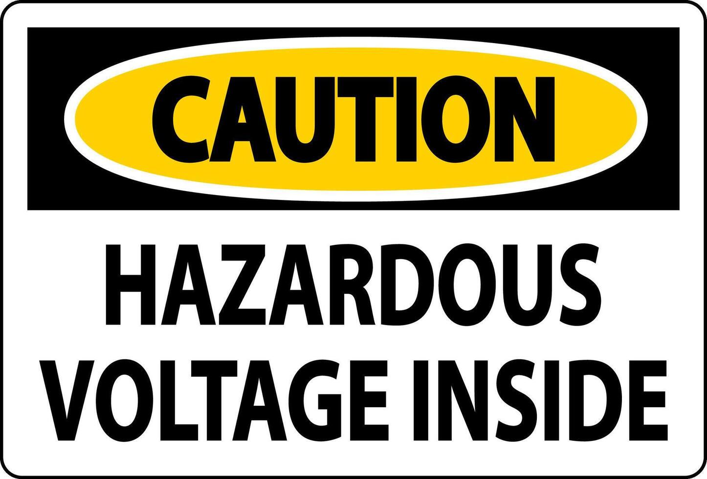 Caution Sign Hazardous Voltage Inside vector