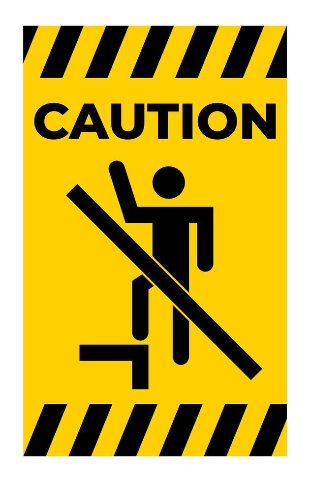 Danger Sign Do Not Stand Here On White Background vector