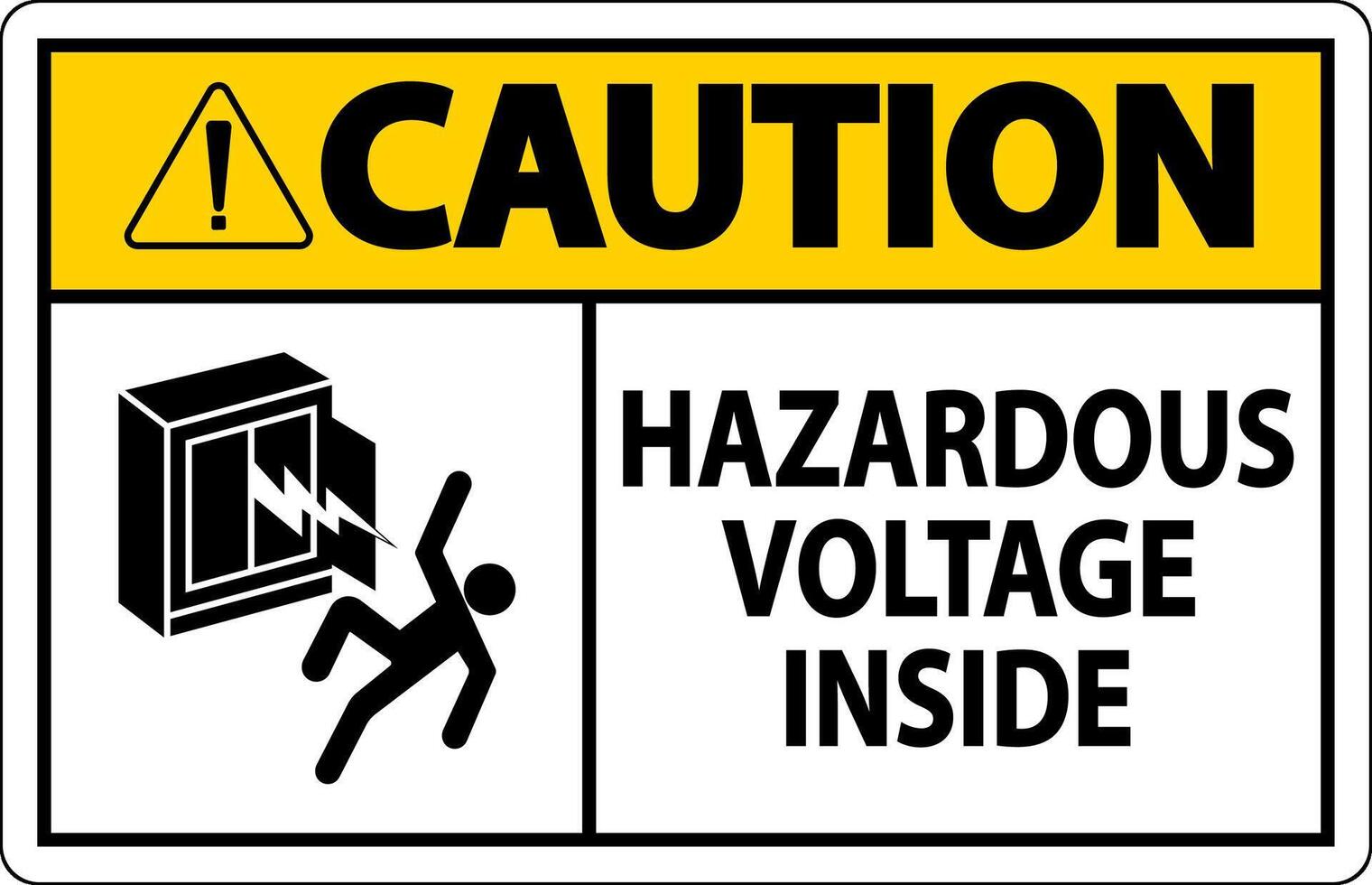 Caution Sign Hazardous Voltage Inside vector