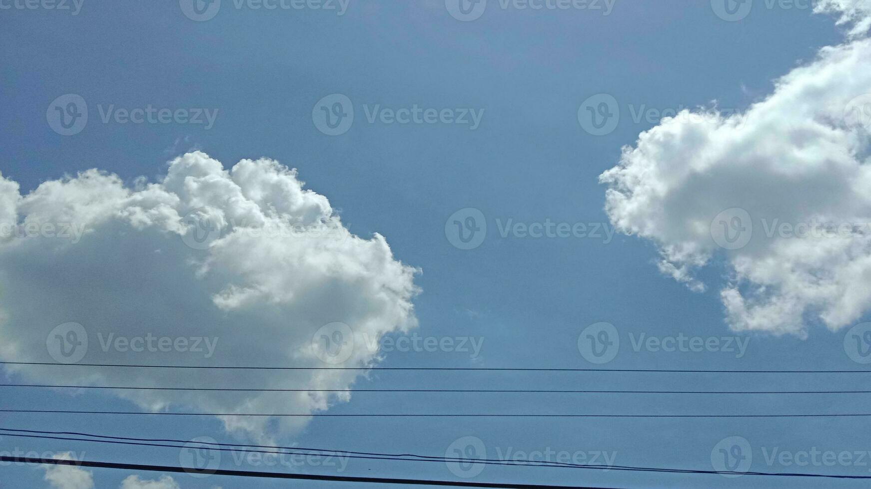 View of beautiful clouds on a clear sky photo