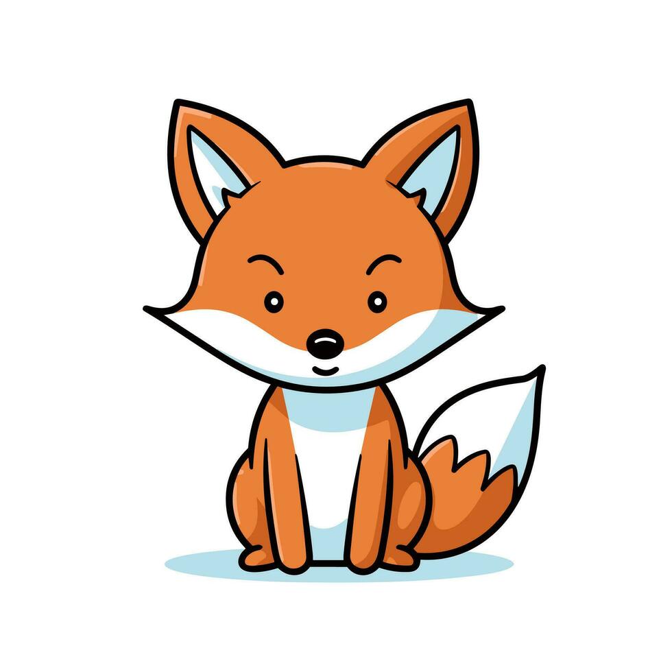 Fox Vector Cute Fox Cartoon Symbol