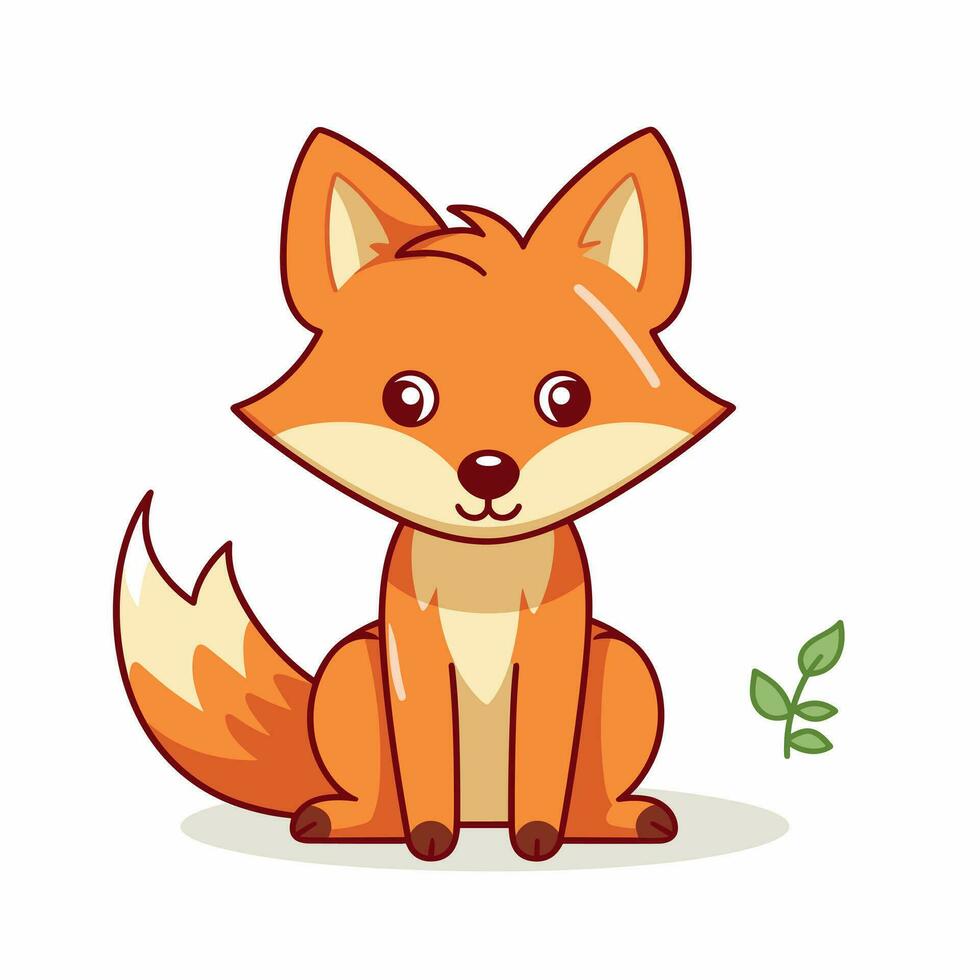 Fox Vector Cute Fox Cartoon Symbol