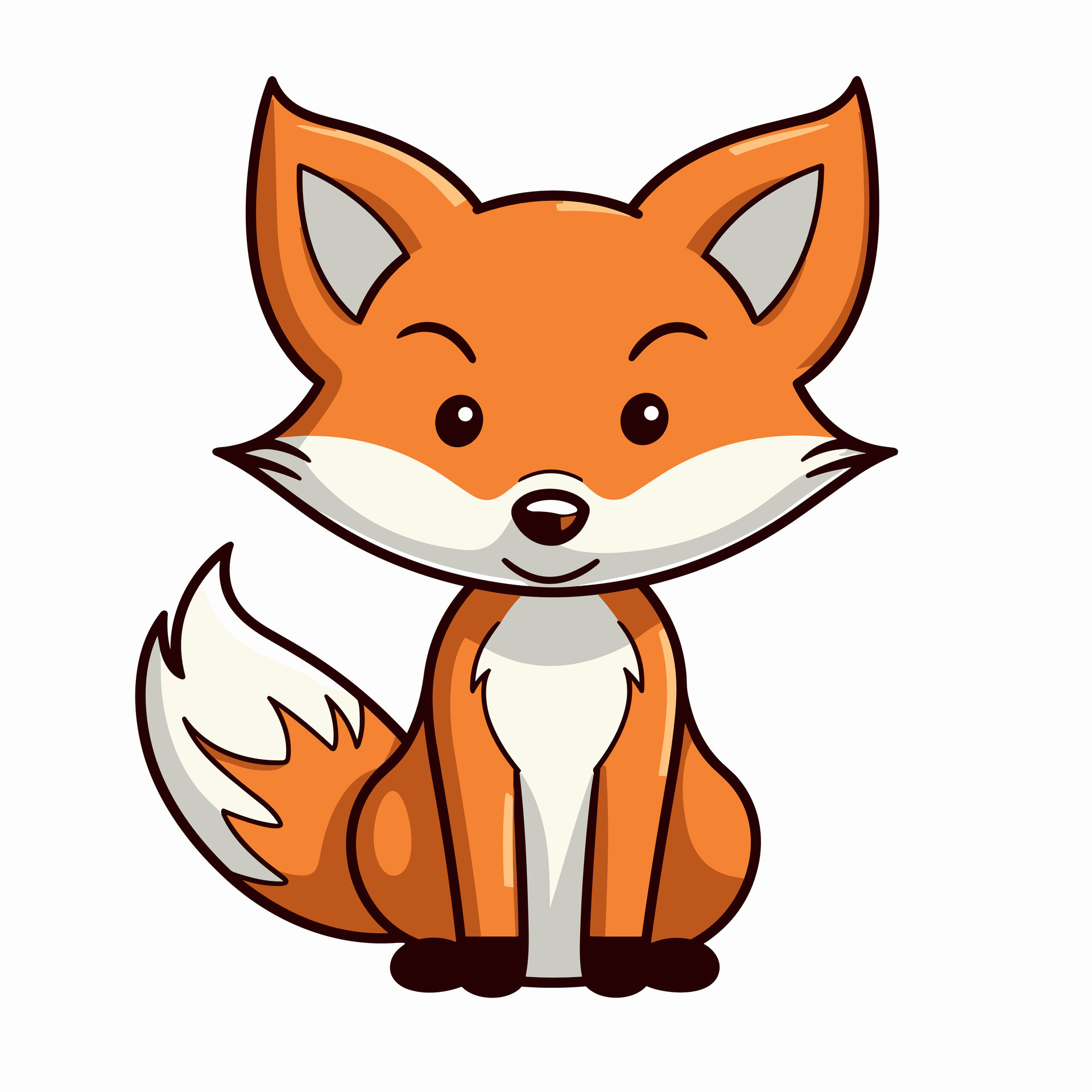 Fox Vector Cute Fox Cartoon Symbol 27790526 Vector Art at Vecteezy