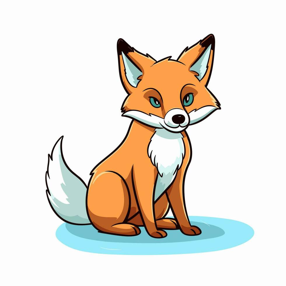 Fox Vector Cute Fox Cartoon Symbol