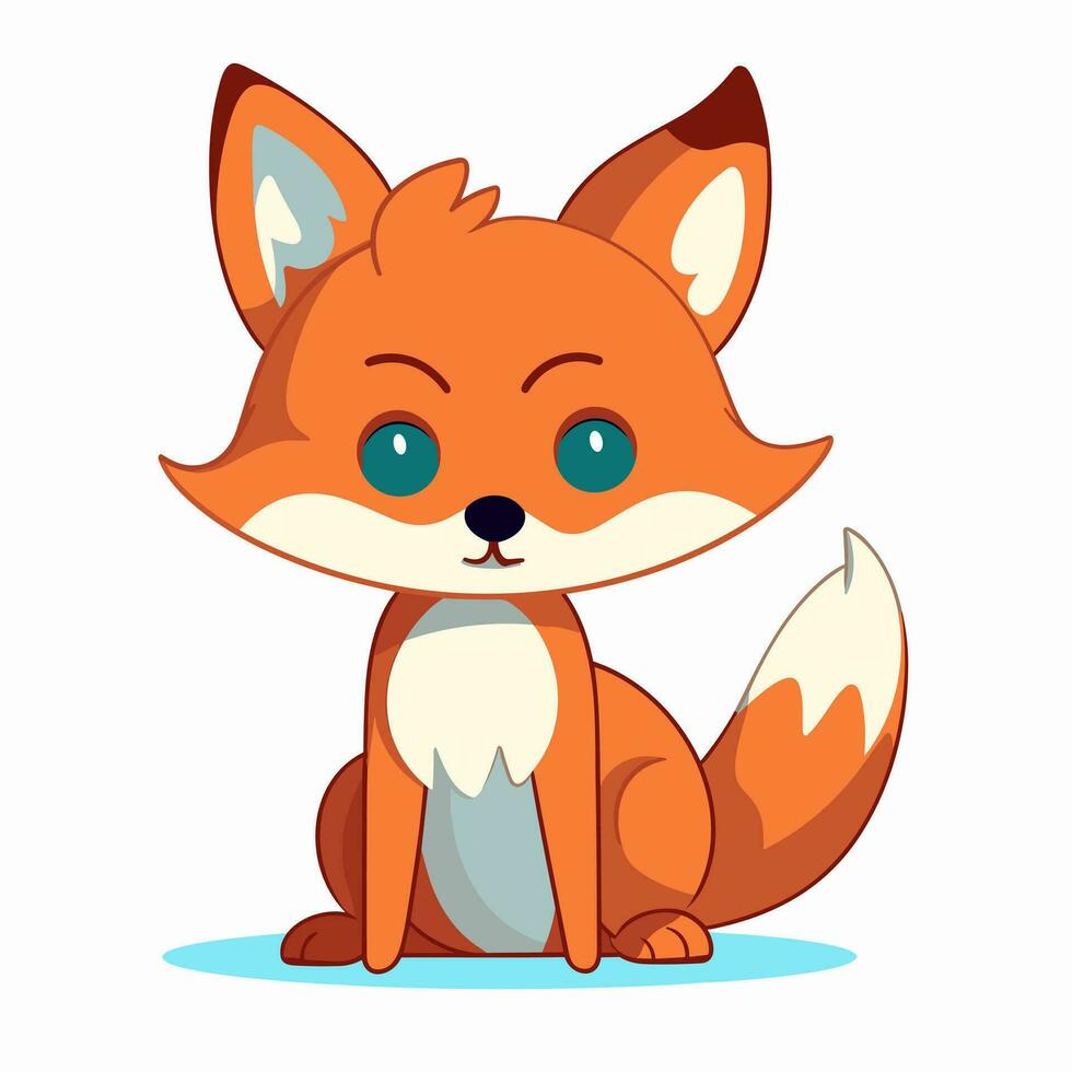 Fox Vector Cute Fox Cartoon Symbol