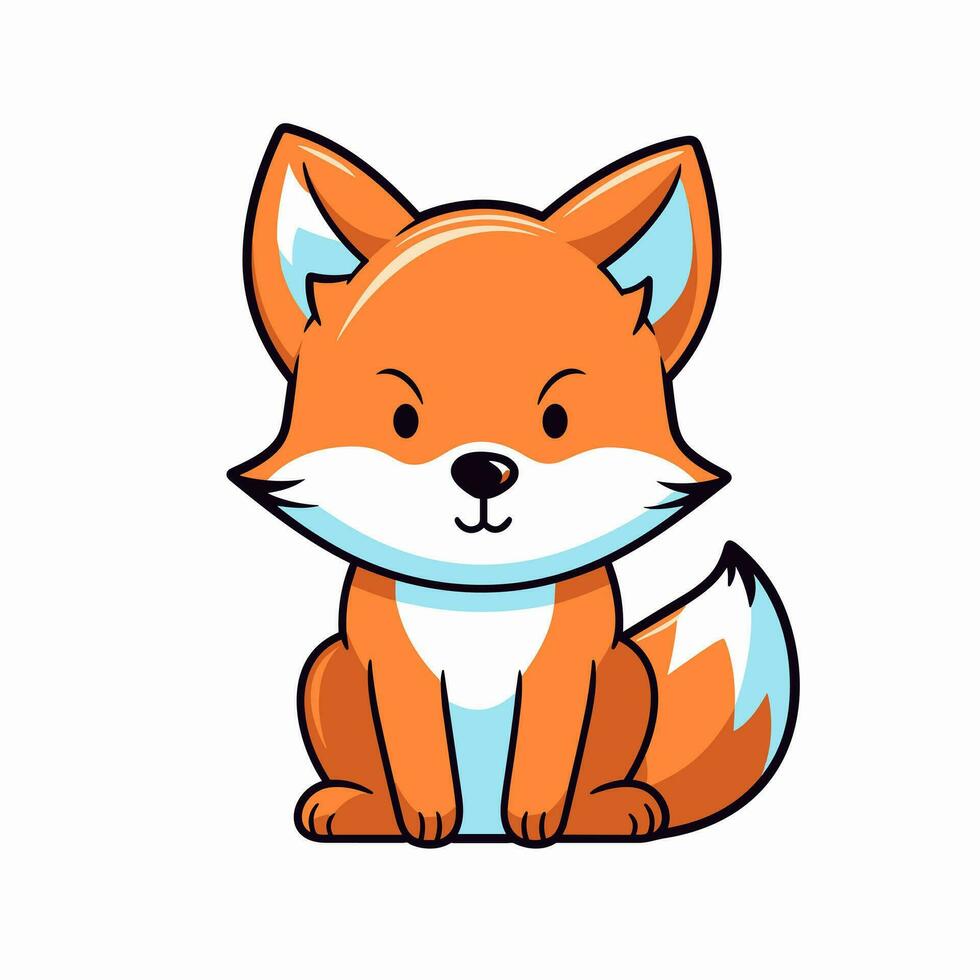Fox Vector Cute Fox Cartoon Symbol