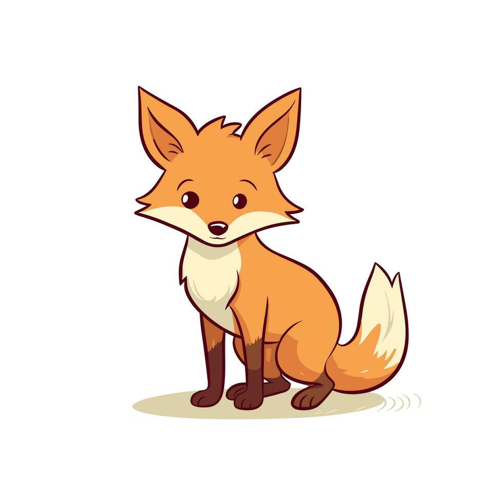 Fox Vector Cute Fox Cartoon Symbol