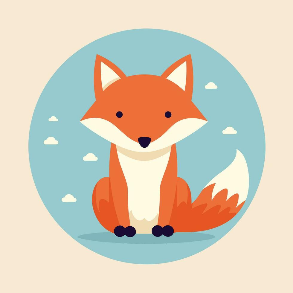 Fox Vector Cute Fox Cartoon Symbol