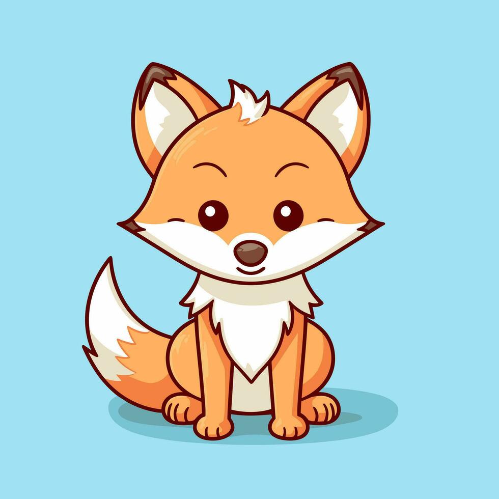 Fox Vector Cute Fox Cartoon Symbol