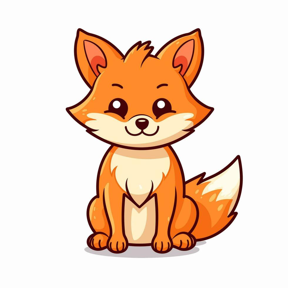 Fox Vector Cute Fox Cartoon Symbol