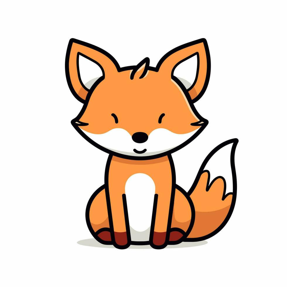 Fox Vector Cute Fox Cartoon Symbol