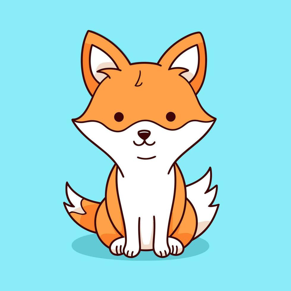 Fox Vector Cute Fox Cartoon Symbol