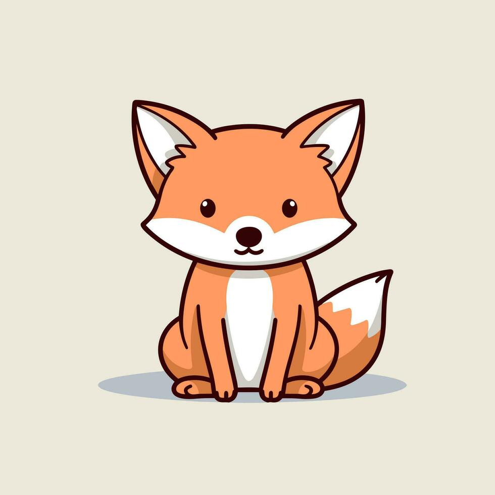 Fox Vector Cute Fox Cartoon Symbol