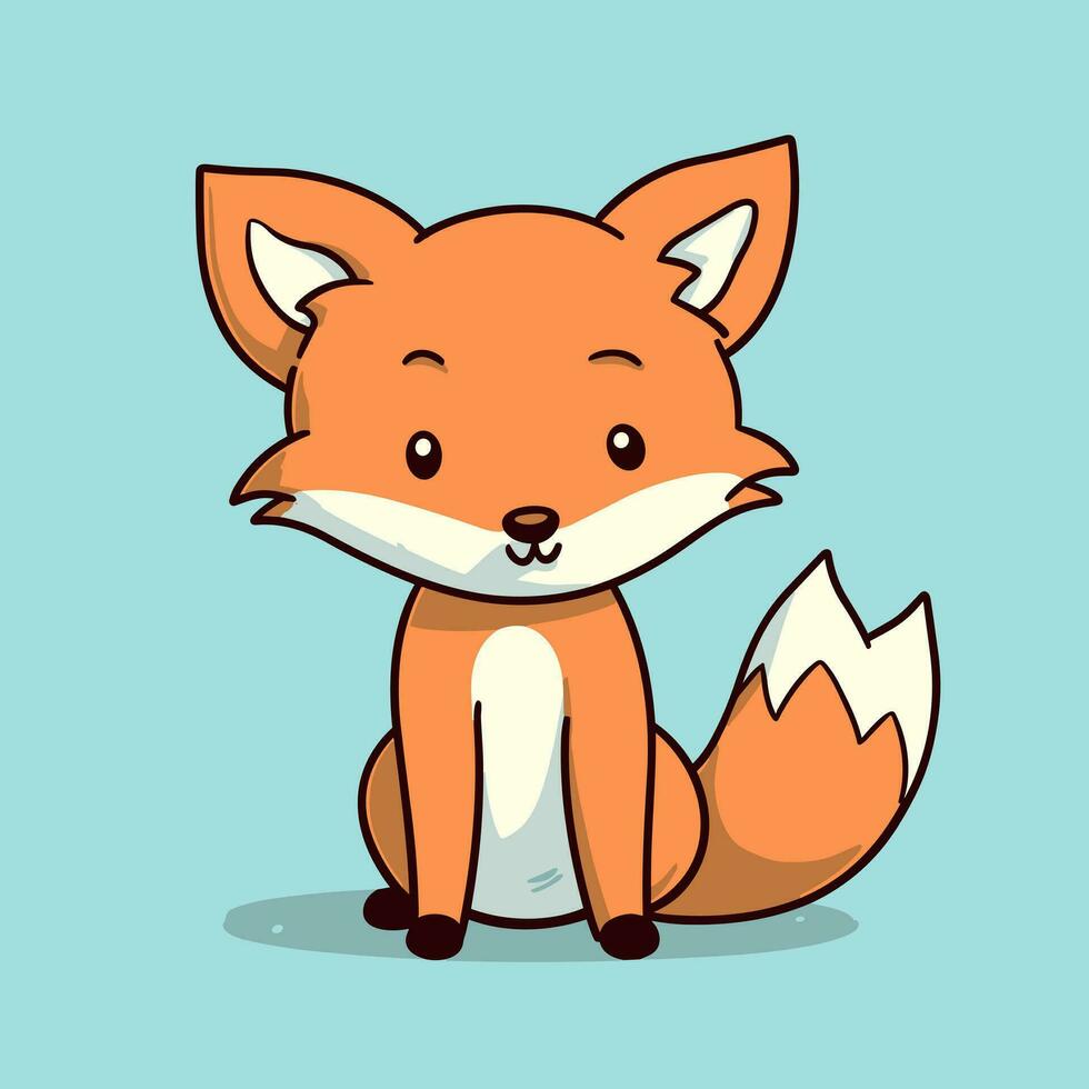 Fox Vector Cute Fox Cartoon Symbol