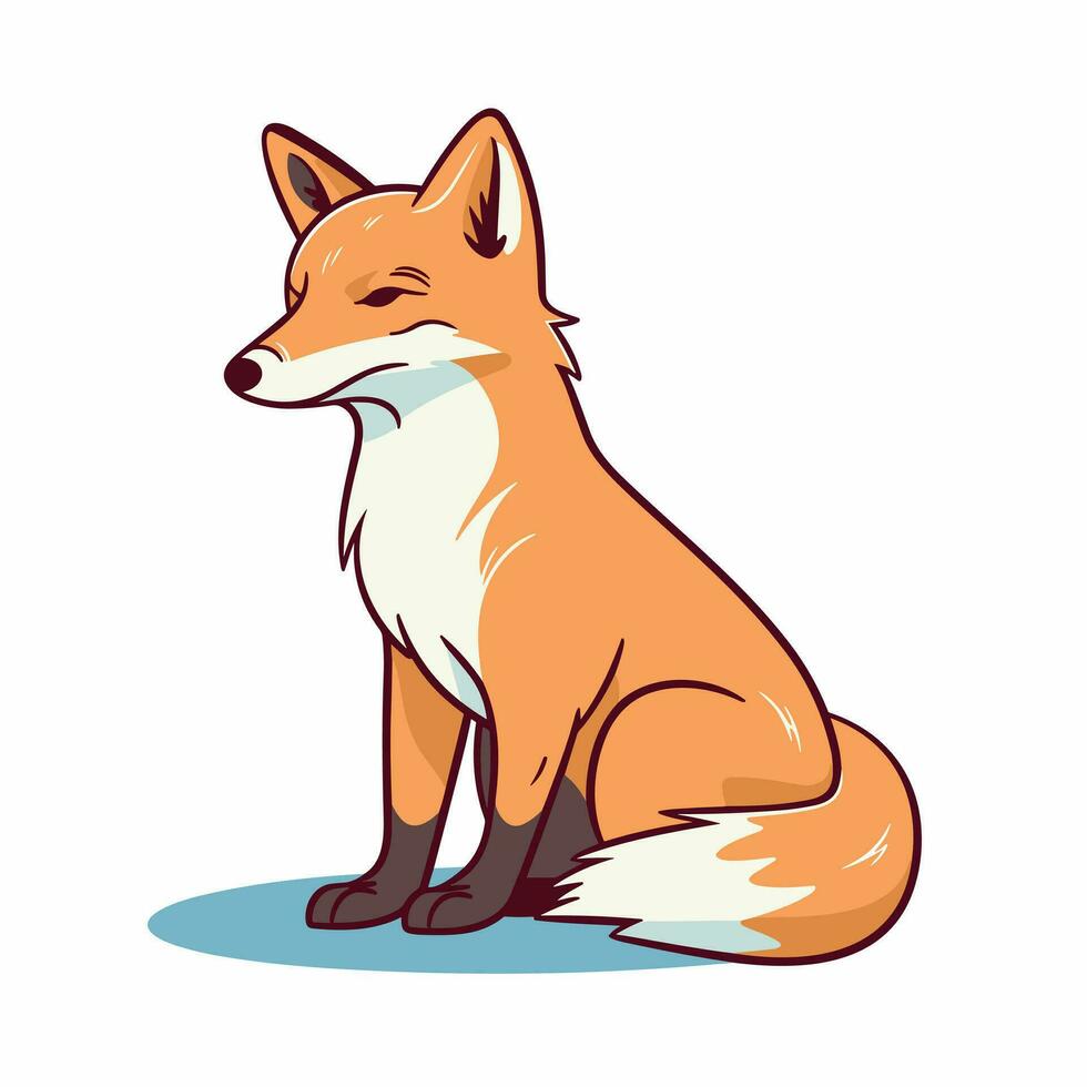 Fox Vector Cute Fox Cartoon Symbol