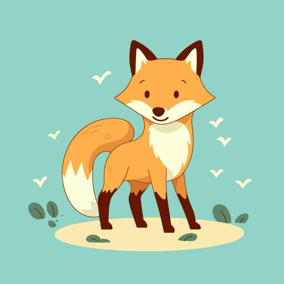 Fox Vector Cute Fox Cartoon Symbol