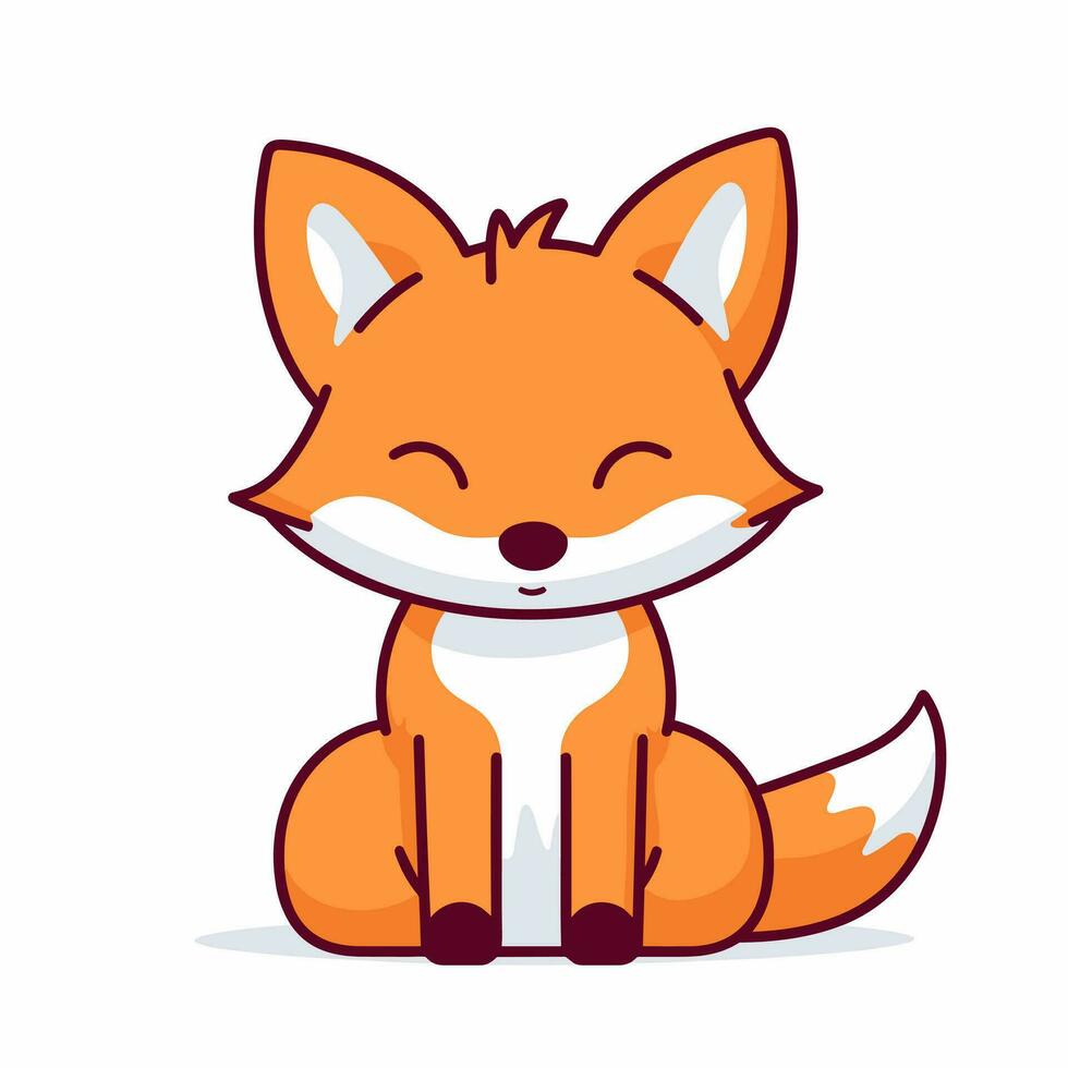 Fox Vector Cute Fox Cartoon Symbol